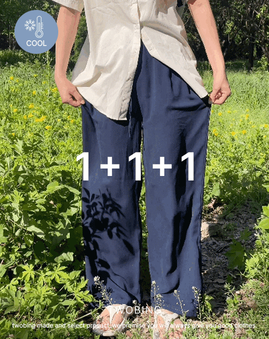 [1+1+1][남녀공용/3size] 쿨핏 린넨 아이스 핀턱 와이드팬츠 (4color)